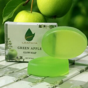 Leafaya Green Apple Glow Soap ลีฟายา กรีน แอปเปิ้ล โกลว์ โซพ